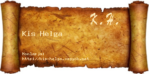 Kis Helga névjegykártya